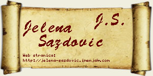Jelena Sazdović vizit kartica